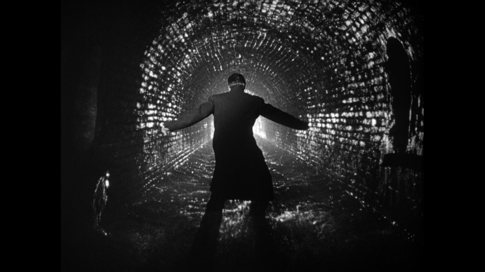 Still from the 1959 film, The Third Man, shot in a tunnel covering the river Wien.